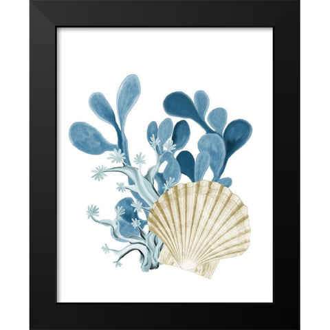 Coastal Coral 5 Black Modern Wood Framed Art Print by Kimberly, Allen