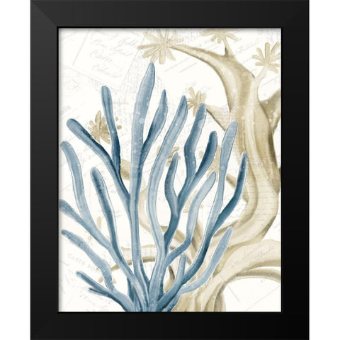 Coral Square 1 Black Modern Wood Framed Art Print by Kimberly, Allen