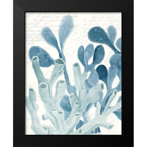 Coral Square 2 Black Modern Wood Framed Art Print by Kimberly, Allen