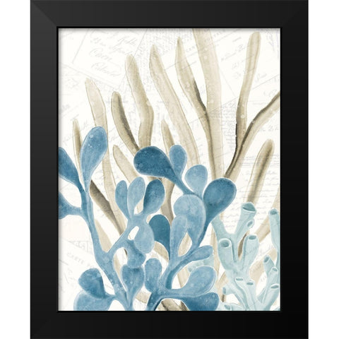 Coral Square 3 Black Modern Wood Framed Art Print by Kimberly, Allen