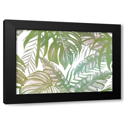 Aloha Palms Black Modern Wood Framed Art Print with Double Matting by Kimberly, Allen