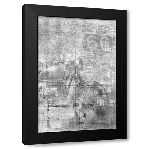 Route 66 Black and White Black Modern Wood Framed Art Print by Allen, Kimberly