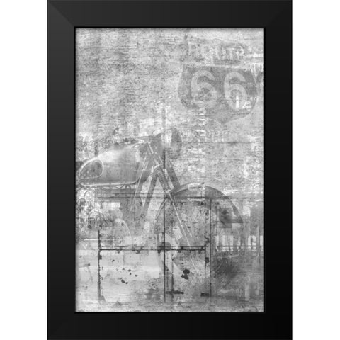 Route 66 Black and White Black Modern Wood Framed Art Print by Allen, Kimberly