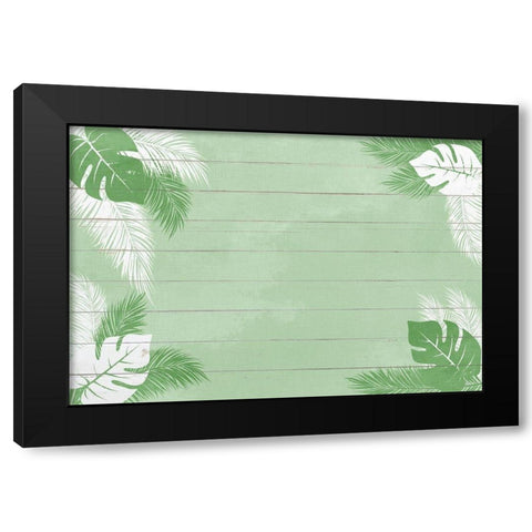 Palm Greens Black Modern Wood Framed Art Print by Kimberly, Allen