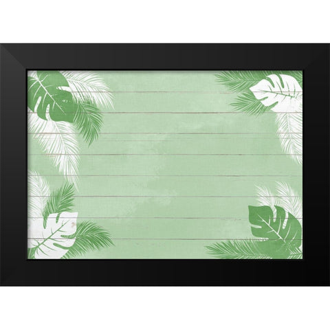 Palm Greens Black Modern Wood Framed Art Print by Kimberly, Allen
