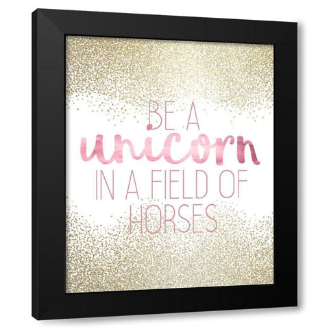 A Unicorn 2 Black Modern Wood Framed Art Print by Kimberly, Allen
