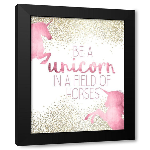 A Unicorn Black Modern Wood Framed Art Print with Double Matting by Kimberly, Allen