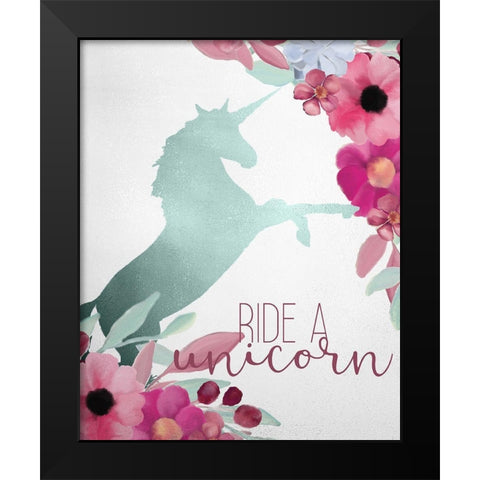 Ride and Swim 1 Black Modern Wood Framed Art Print by Kimberly, Allen