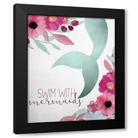 Ride and Swim 2 Black Modern Wood Framed Art Print by Kimberly, Allen