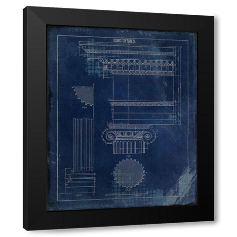 Details 2 Blue Black Modern Wood Framed Art Print by Kimberly, Allen