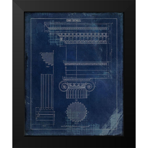 Details 2 Blue Black Modern Wood Framed Art Print by Kimberly, Allen