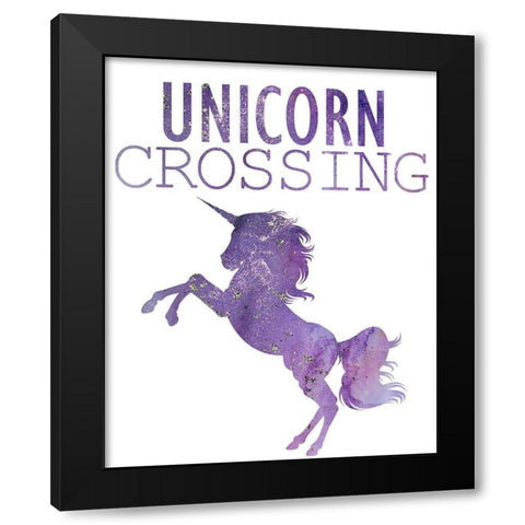Unicorns Only B Black Modern Wood Framed Art Print with Double Matting by Kimberly, Allen