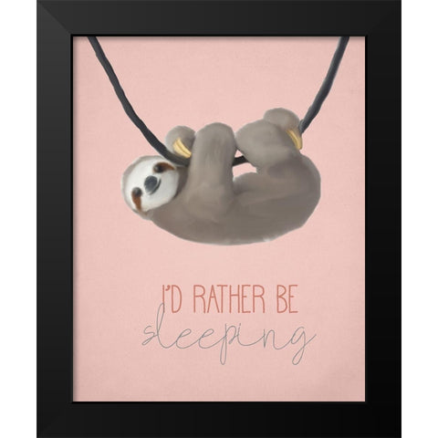 Happy Sloths 2 Black Modern Wood Framed Art Print by Kimberly, Allen