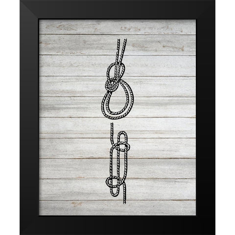 Nautical Knots 2 Black Modern Wood Framed Art Print by Kimberly, Allen