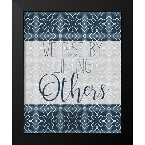 We Rise Black Modern Wood Framed Art Print by Kimberly, Allen
