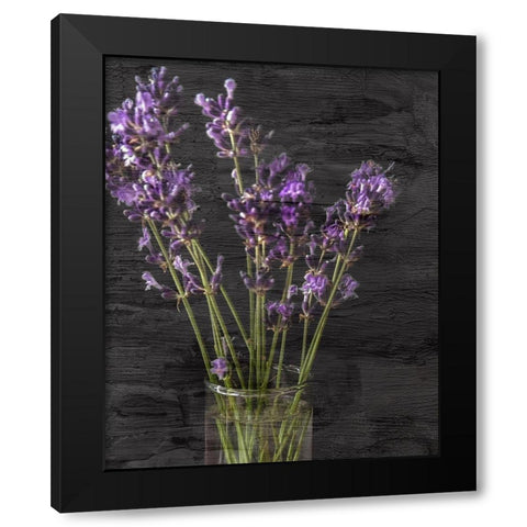 Lavender Jar 1 Black Modern Wood Framed Art Print by Kimberly, Allen