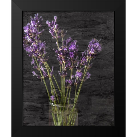 Lavender Jar 1 Black Modern Wood Framed Art Print by Kimberly, Allen