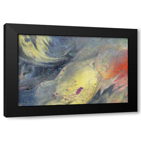 Space In Yellow Black Modern Wood Framed Art Print with Double Matting by Allen, Kimberly