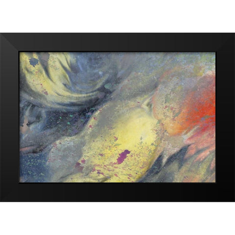 Space In Yellow Black Modern Wood Framed Art Print by Allen, Kimberly