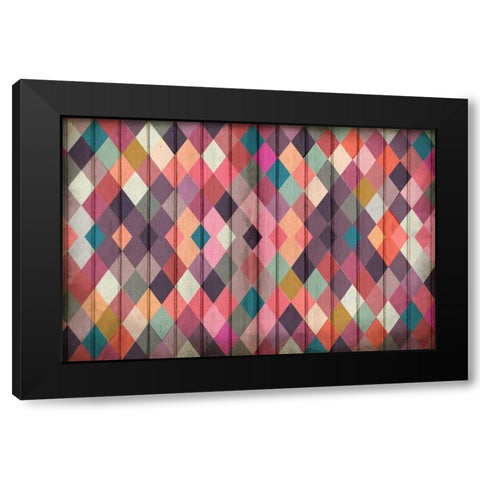 Color Happy Black Modern Wood Framed Art Print by Allen, Kimberly