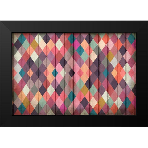 Color Happy Black Modern Wood Framed Art Print by Allen, Kimberly