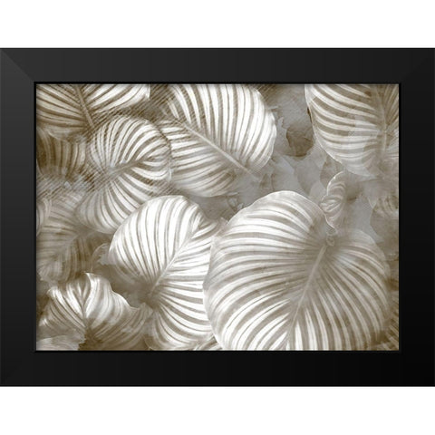 Beige Palms Black Modern Wood Framed Art Print by Kimberly, Allen