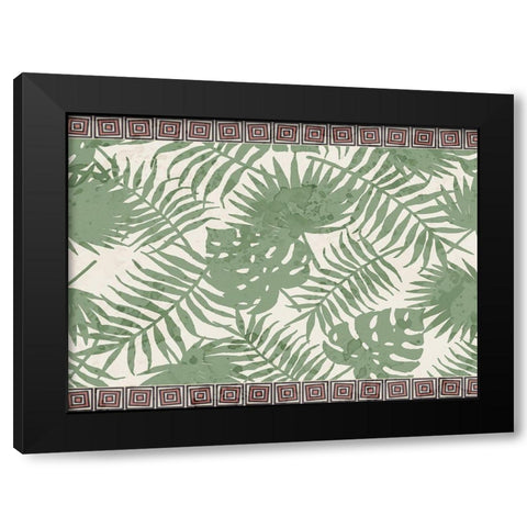 Jungle Palms Black Modern Wood Framed Art Print with Double Matting by Kimberly, Allen