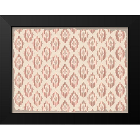 Ikat Soft Black Modern Wood Framed Art Print by Kimberly, Allen