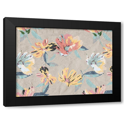Abstract Floral Black Modern Wood Framed Art Print by Kimberly, Allen