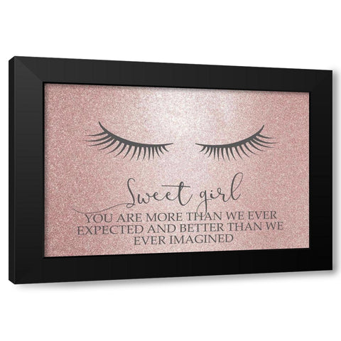 Sweet Girl Black Modern Wood Framed Art Print by Kimberly, Allen