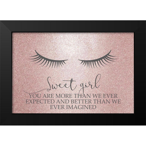 Sweet Girl Black Modern Wood Framed Art Print by Kimberly, Allen