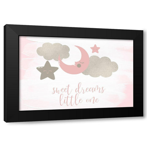 Sweet Dreams Little One Black Modern Wood Framed Art Print with Double Matting by Kimberly, Allen
