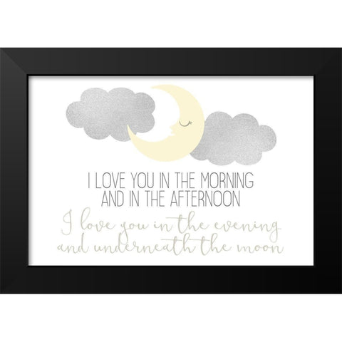 I Love You In 2 Black Modern Wood Framed Art Print by Allen, Kimberly