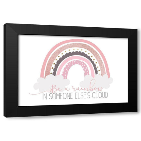 Be A Rainbow Black Modern Wood Framed Art Print with Double Matting by Kimberly, Allen