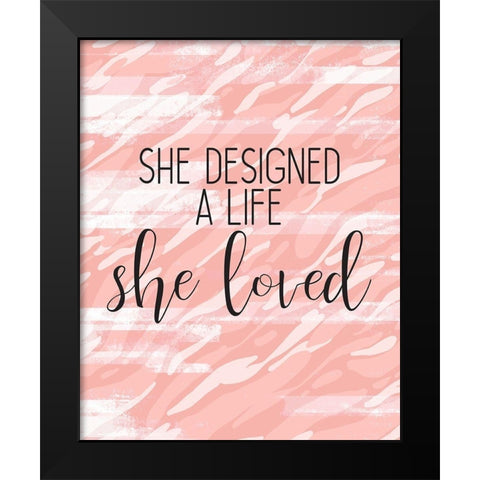 She Loved 1 Black Modern Wood Framed Art Print by Kimberly, Allen