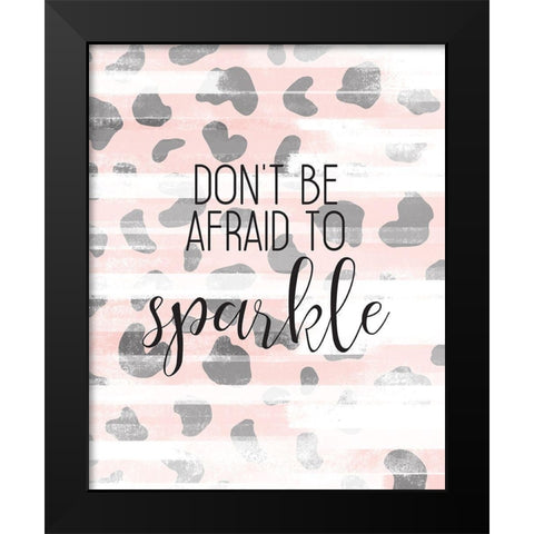 Sparkle Black Modern Wood Framed Art Print by Kimberly, Allen