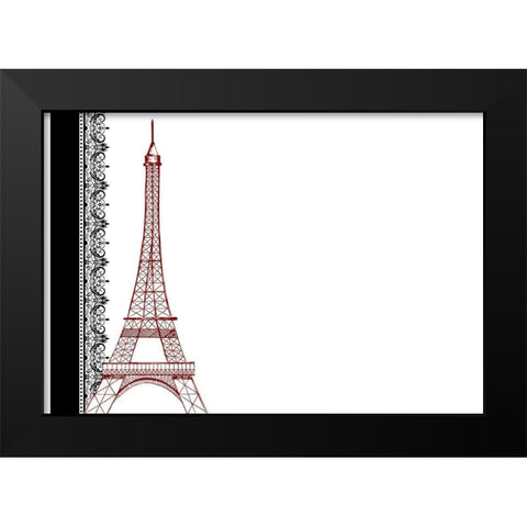 Paris Couture Black Modern Wood Framed Art Print by Kimberly, Allen