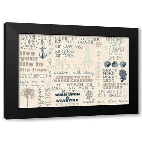 Soak Up the Sun Black Modern Wood Framed Art Print with Double Matting by Kimberly, Allen
