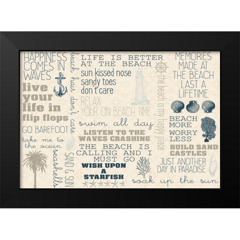 Soak Up the Sun Black Modern Wood Framed Art Print by Kimberly, Allen