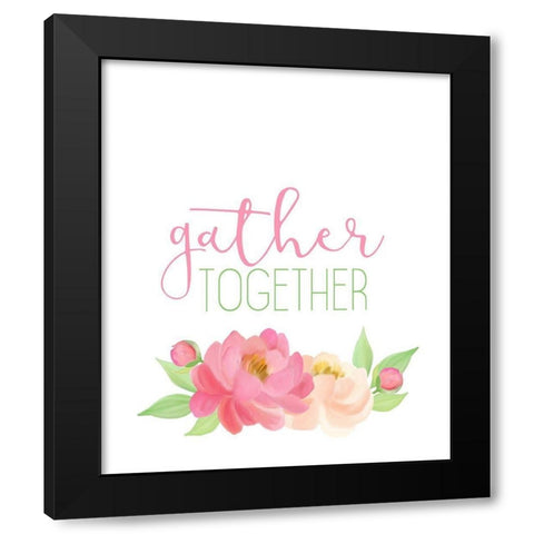 Peony Spring 1 Black Modern Wood Framed Art Print by Kimberly, Allen