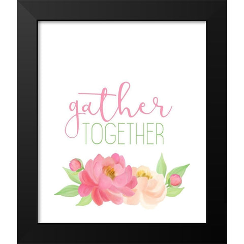 Peony Spring 1 Black Modern Wood Framed Art Print by Kimberly, Allen