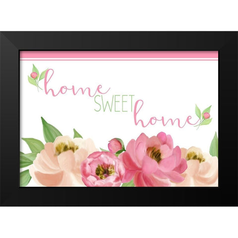 Peony Spring 4 Black Modern Wood Framed Art Print by Kimberly, Allen