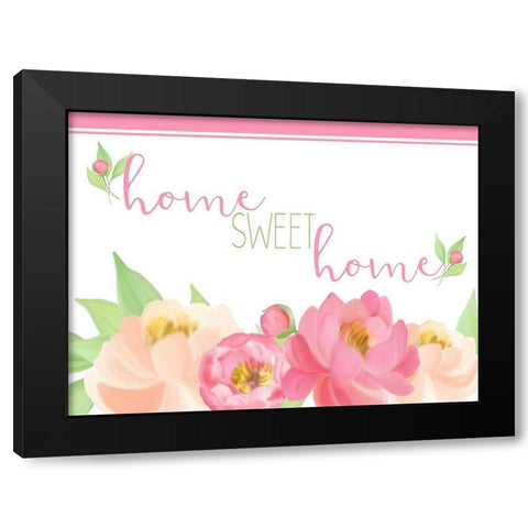 Peony Spring 4 v3 Black Modern Wood Framed Art Print with Double Matting by Kimberly, Allen