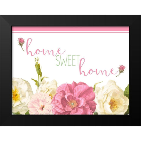 Peony Spring 4 v4 Black Modern Wood Framed Art Print by Kimberly, Allen