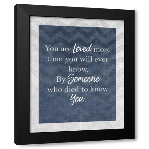 You are Loved Black Modern Wood Framed Art Print by Allen, Kimberly