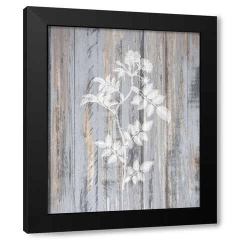 Botanical Wood 1 Black Modern Wood Framed Art Print with Double Matting by Kimberly, Allen