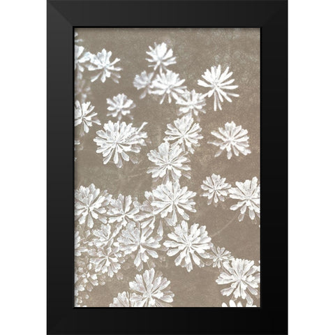 Falling Blooms Black Modern Wood Framed Art Print by Kimberly, Allen