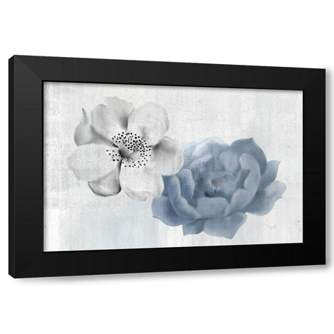 Blue and White Black Modern Wood Framed Art Print by Kimberly, Allen