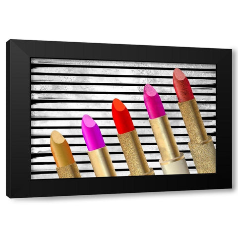 Shades Black Modern Wood Framed Art Print by Kimberly, Allen
