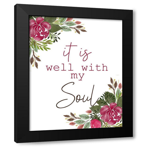 My Soul Black Modern Wood Framed Art Print by Kimberly, Allen